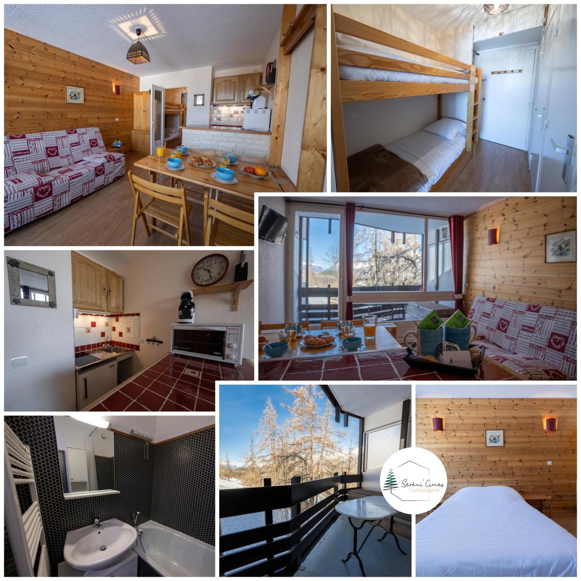 Apartamento Doux Crepuscule - Au Bord Des Pistes - Parking Enchastrayes Exterior foto